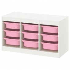 Комбінація стелажу IKEA TROFAST білий рожевий 99x44x56 см (793.315.54)