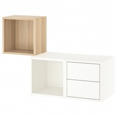 Комбінація настінних шаф IKEA EKET білений дуб білий 105x35x70 см (793.363.92)
