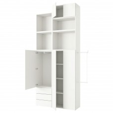Гардероб IKEA PLATSA білий 175-205x42x321 см (793.365.42)