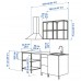 Кухня IKEA ENHET антрацит белый 223x63.5x222 см (793.378.48)