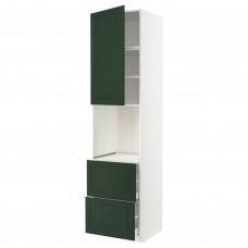 Модуль кухонної шафи IKEA METOD / MAXIMERA білий темно-зелений 60x60x240 см (793.539.75)