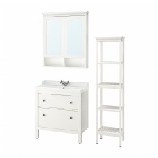 Комплект мебели для ванной IKEA HEMNES / RATTVIKEN белый 82 см (793.881.21)