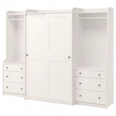 Гардероб IKEA HAUGA білий 258x55x199 см (793.881.64)