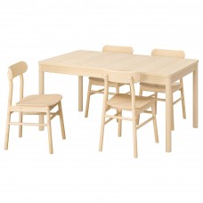 Стіл і 4 стільці IKEA RONNINGE / RONNINGE береза береза 155/210x90x75 см (793.887.67)