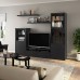 Комбінація шаф для TV IKEA BESTA / LACK чорно-коричневий 240x42x193 см (793.987.47)