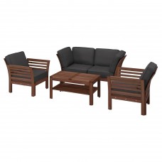 4-місний комплект садових меблів IKEA APPLARO коричневий антрацит (794.139.41)