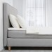 Континентальне ліжко IKEA DUNVIK матрац VATNESTROEM світло-сірий 180x200 см (794.249.30)