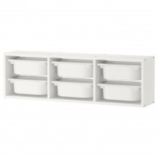 Настінний стелаж IKEA TROFAST білий білий 99x21x30 см (798.983.06)