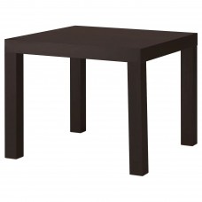 Журнальний столик IKEA LACK чорно-коричневий 55x55 см (801.042.68)