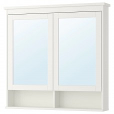 Зеркальный шкаф IKEA HEMNES белый 103x16x98 см (802.176.75)