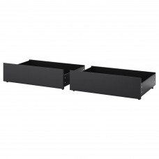 Ящик для постілі під ліжко IKEA MALM чорно-коричневий 200 см (802.495.39)