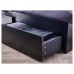 Ящик для постілі під ліжко IKEA MALM чорно-коричневий 200 см (802.495.39)