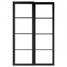 Пара рам для розсувних дверей IKEA PAX чорний 150x236 см (802.502.74)
