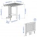 Пристенный стол IKEA APPLARO коричневый 80x56 см (802.917.31)