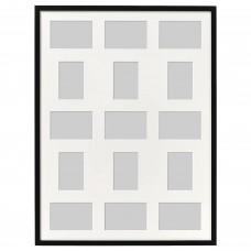 Рамка для 15 фото IKEA RIBBA черный 60x80 см (803.784.42)