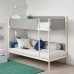 Каркас 2-ярусного ліжка IKEA VITVAL білий світло-сірий 90x200 см (804.112.72)