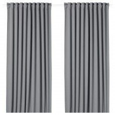 Гардины блокирующие свет IKEA MAJGULL серый 145x300 см (804.178.15)