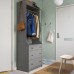 Відкрита гардеробна шафа з 3 шухлядами IKEA HAUGA сірий 70x199 см (804.249.67)