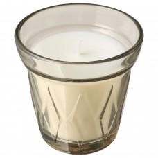 Свічка ароматична у склянці IKEA VALDOFT цвіт ревеню бежевий 8 см (804.422.97)