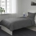 Комплект постільної білизни IKEA LUKTJASMIN темно-сірий 150x200/50x60 см (804.425.51)