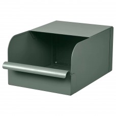 Коробка IKEA REJSA сіро-зелений метал 17.5x25.0x12.5 см (804.577.88)