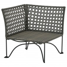 Кутовий модуль садового дивану IKEA JUTHOLMEN темно-сіро-коричневий (804.691.16)