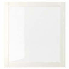 Скляні дверці IKEA OSTVIK білий прозоре скло 60x64 см (804.696.54)
