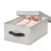 Коробка с крышкой IKEA BLADDRARE серый с рисунком 25x35x15 см (804.743.92)