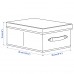 Коробка с крышкой IKEA BLADDRARE серый с рисунком 25x35x15 см (804.743.92)