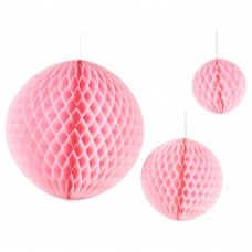 Підвісна прикраса IKEA INBJUDEN 3 шт. рожева сфера (804.913.82)
