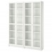 Стеллаж для книг IKEA BILLY / OXBERG белый стекло 160x30x202 см (890.178.32)