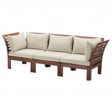 3-місний модульний диван IKEA APPLARO коричневий бежевий 223x80x78 см (890.203.54)