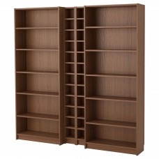 Стеллаж для книг IKEA BILLY / GNEDBY коричневый 200x28x202 см (891.556.25)