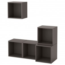 Комбінація настінних шаф IKEA EKET темно-сірий 105x35x120 см (891.890.98)