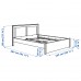 Каркас ліжка IKEA SONGESAND білий ламелі LEIRSUND 140x200 см (892.412.80)