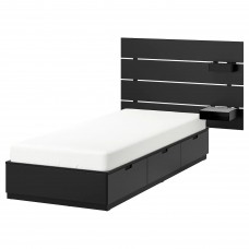 Каркас ліжка IKEA NORDLI антрацит 90x200 см (892.413.98)
