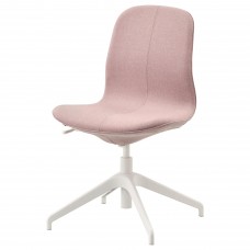 Конференц-крісло IKEA LANGFJALL світлий коричнево-рожевий білий (892.523.39)