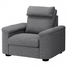 Крісло IKEA LIDHULT сіро-чорний (892.568.94)