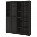 Книжный шкаф IKEA BILLY / OXBERG черно-коричневый 160x30x202 см (892.807.33)