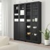 Книжный шкаф IKEA BILLY / OXBERG черно-коричневый 160x30x202 см (892.807.33)