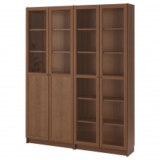 Книжкова шафа IKEA BILLY / OXBERG коричневий 160x30x202 см (892.807.47)