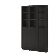 Книжкова шафа IKEA BILLY / OXBERG чорно-коричневий 120x30x202 см (892.817.80)