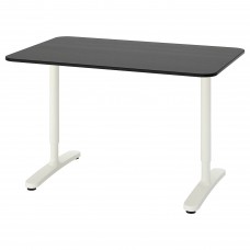 Письмовий стіл IKEA BEKANT чорний білий 120x80 см (892.825.86)