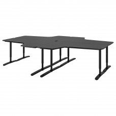 Письмовий стіл IKEA BEKANT чорний чорний 320x220 см (892.826.14)