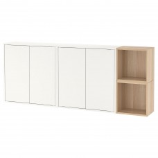 Комбінація настінних шаф IKEA EKET білий білений дуб 175x25x70 см (892.863.82)