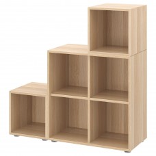 Комбінація шаф на ніжках IKEA EKET білений дуб 105x35x107 см (892.864.38)