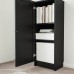 Шкаф книжный IKEA BILLY / OXBERG черно-коричневый 40x30x106 см (892.873.86)