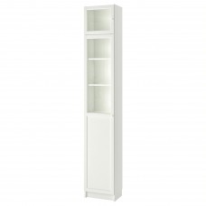 Книжный шкаф IKEA BILLY / OXBERG белый стекло 40x30x237 см (892.874.33)