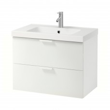 Шкаф для раковины IKEA GODMORGON / ODENSVIK белый 83x49x64 см (892.929.10)