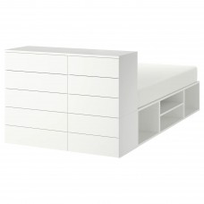 Каркас ліжка IKEA PLATSA білий 140x244x103 см (893.029.14)